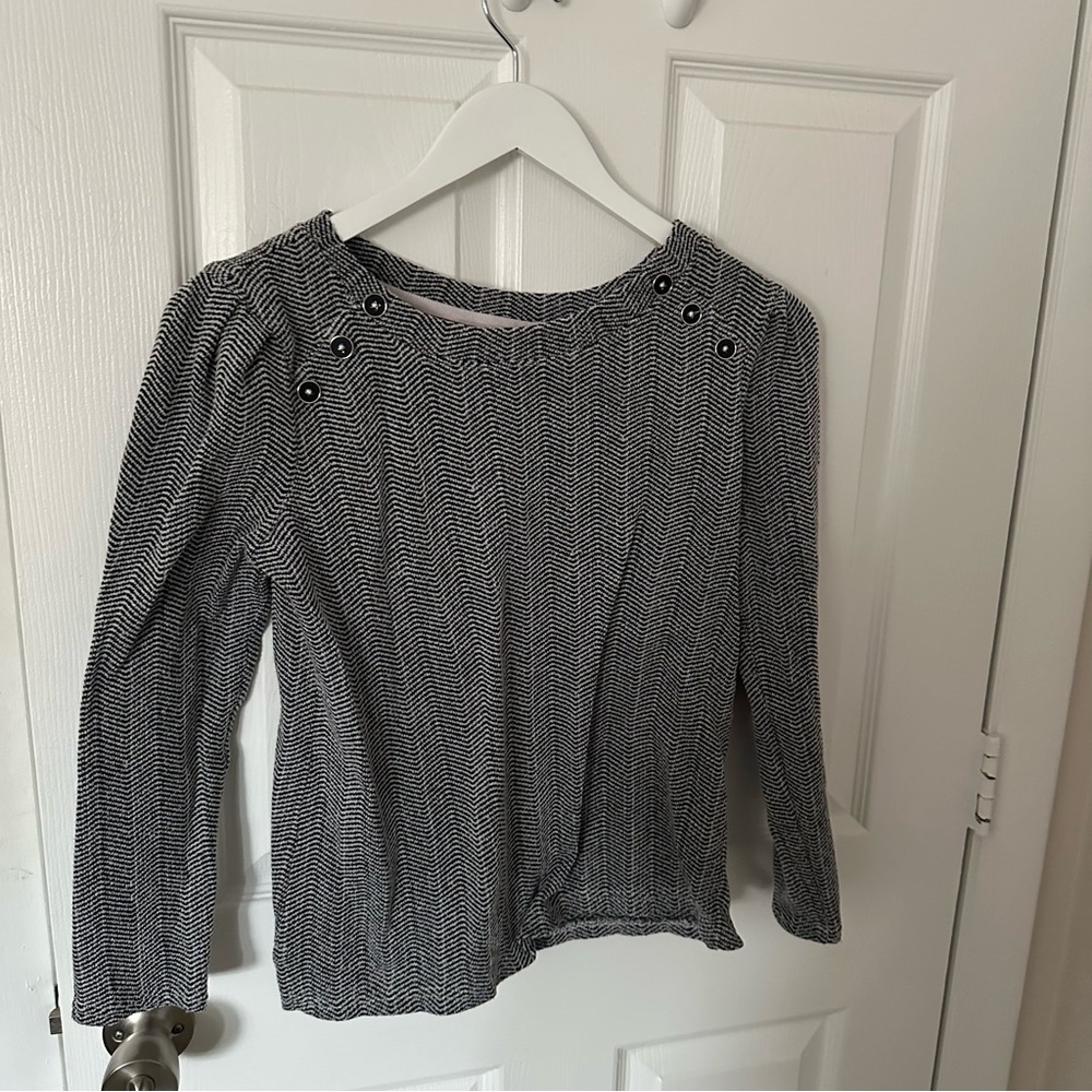 Black and White Long Sleeve Top